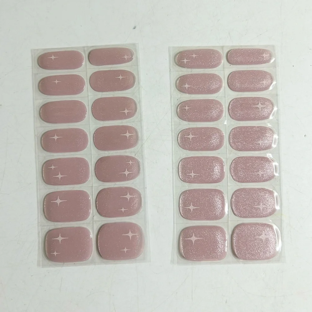 Hey, Attention Please! Semi Cured Gel Nail Strip Set
